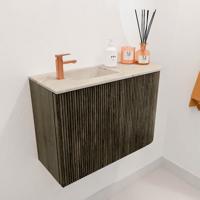 Toiletmeubel Mondiaz Joya Dlux | 61.6 cm | Meubelkleur Shadow | Faye wastafel Frappe Wasbak Links | 1 kraangat