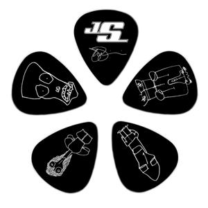 Planet Waves 1CBK6-10JS plectrum 10 stuk(s) Celluloid Zwart, Wit