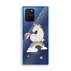 Regenboog eenhoorn: Samsung Galaxy Note 10 Lite Transparant Hoesje