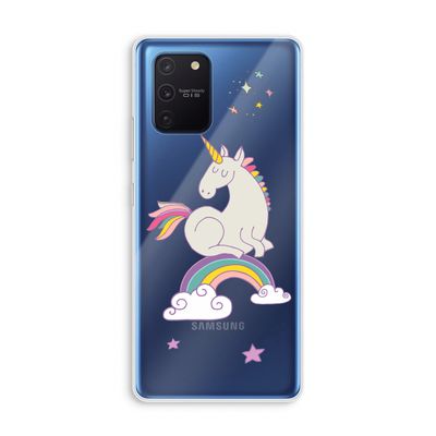 Regenboog eenhoorn: Samsung Galaxy Note 10 Lite Transparant Hoesje