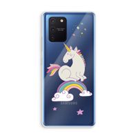 Regenboog eenhoorn: Samsung Galaxy Note 10 Lite Transparant Hoesje