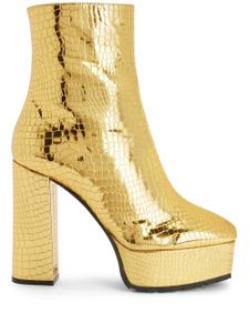 Giuseppe Zanotti bottines Morgana à effet peau de crocodile 120 mm