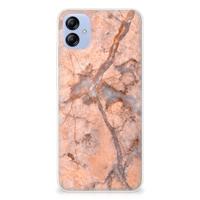 Samsung Galaxy A04e | TPU | Siliconen hoesje | Marmer Oranje