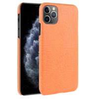 Voor iPhone 11 Pro schokbestendige krokodil textuur PC + PU case (oranje)