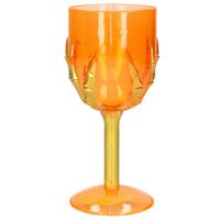 Horror kelk wijnglas/drinkbeker oranje 18 cm   -