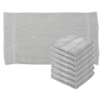 Towelcity Luxe badhanddoek - 8x - lichtgrijs - 50 x 90 cm - 550 grams - Badkamer textiel - Katoen