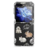 TPU Hoesje voor Samsung Galaxy Z Flip 6 Konijntjes TPU Hoesje voor Samsung Galaxy Z Flip 6 Konijntjes