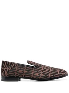 Moschino mocassins 20 mm à logo en jacquard - Marron