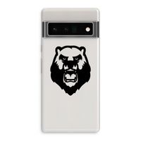 Angry Bear (black): Google Pixel 6 Pro Transparant Hoesje