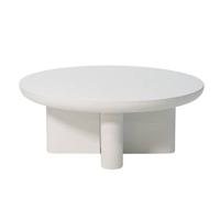 Giga Meubel - Salontafel Rond 90cm - Wit Betonlook - Miso