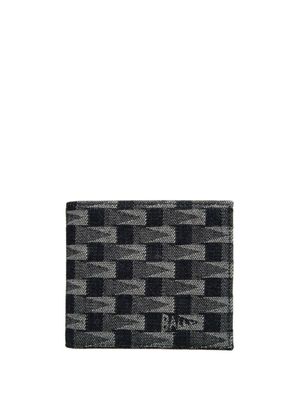 Bally portefeuille en toile à motif monogrammé - Gris