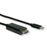 ROLINE 11045843 5 m USB Type-C HDMI Type A (Standaard) Zwart - thumbnail