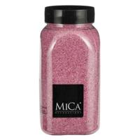 Mica Decorations decoratie zand - 650ml - roze - hobby zandkorrels - sierzand
