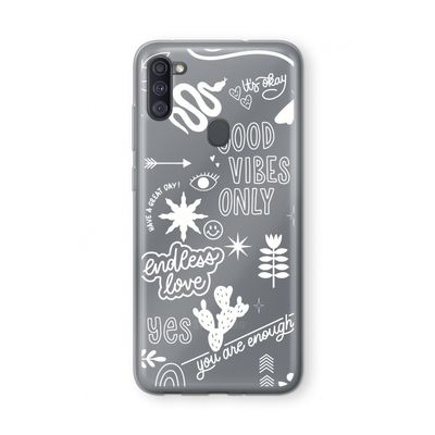 Good vibes: Samsung Galaxy A11 Transparant Hoesje