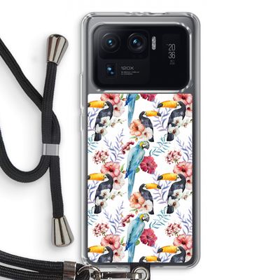 Bloemen tukan: Xiaomi Mi 11 Ultra Transparant Hoesje met koord