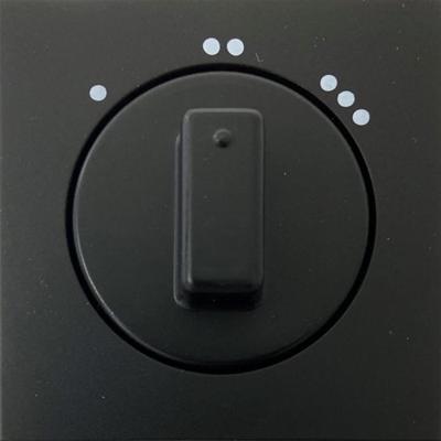 Enzo Kopp hk07 pure mat zwart afdekplaat+knop 3-standen schakelaar - 4624580