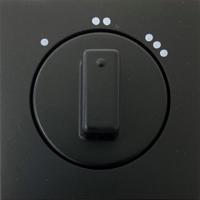 Enzo Kopp hk07 pure mat zwart afdekplaat+knop 3-standen schakelaar - 4624580