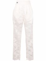 Philipp Plein pantalon droit en dentelle - Tons neutres Philipp Plein pantalon droit en dentelle - Tons neutres