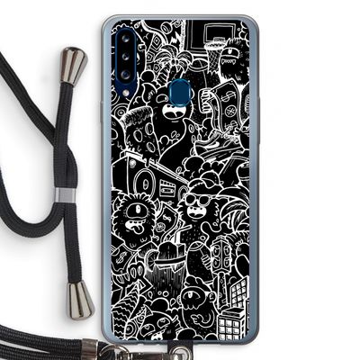 Vexx Black City : Samsung Galaxy A20s Transparant Hoesje met koord