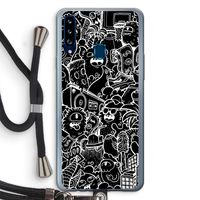 Vexx Black City : Samsung Galaxy A20s Transparant Hoesje met koord