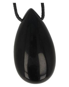 Ruben Robijn Edelsteen druppel hanger obsidiaan zwart (1 st)