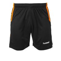 Hummel 120002 Aarhus Shorts - Black-Shocking Orange - S - thumbnail