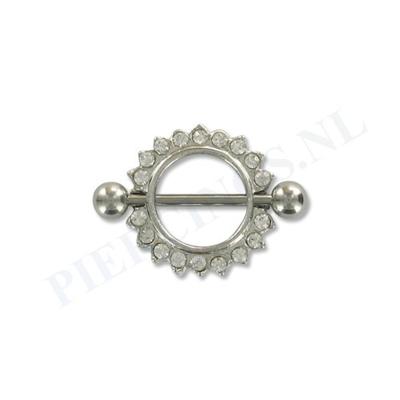 Tepelpiercing shield kristal