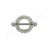 Tepelpiercing shield kristal