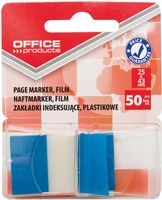 Office Products index, 25 x 43 mm, blister van 50 tabs, blauw