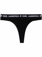 Karl Lagerfeld string à bande logo - Noir