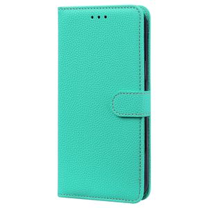 iPhone XR hoesje - Bookcase - Koord - Pasjeshouder - Portemonnee - Camerabescherming - Kunstleer - Turquoise