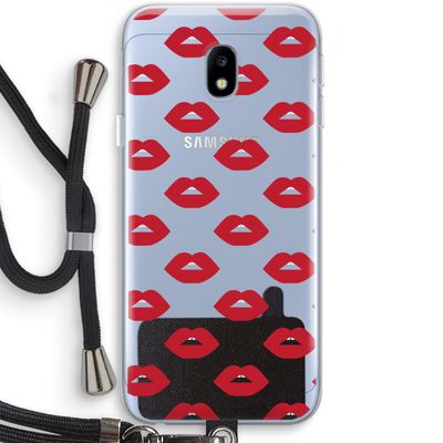 Lips: Samsung Galaxy J3 (2017) Transparant Hoesje met koord