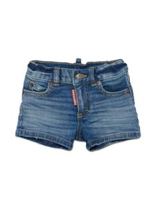 DSQUARED2 KIDS short en jean à effet usé - Bleu