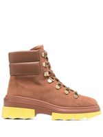 Stuart Weitzman bottines Noho Hiker à lacets - Marron