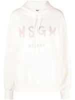 MSGM hoodie en coton à logo imprimé - Tons neutres - thumbnail