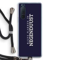 Blijve plakken in Negenduust: Sony Xperia 5 II Transparant Hoesje met koord