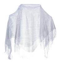 Zilveren visnet poncho/ omslagdoek/ stola dames