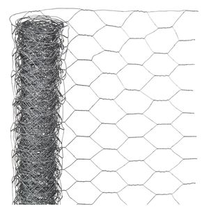 Schermgaas - grijs - verzinkt staal - 100 x 250 cm - zeskantig maaswijdte 25 x 25 mm