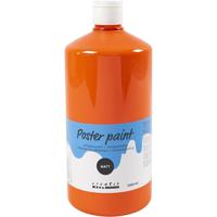 Creativ Company Tempera verf mat, oranje, 1000 ml/ 1 fles