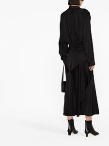 Jil Sander jupe asymétrique à design drapé - Noir