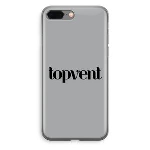 Topvent Grijs Zwart: iPhone 8 Plus Transparant Hoesje