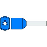 Geïsoleerde TwinAdereindhuls 0,75qmm Blauw penlengte = 10mm
