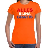Alles bijna gratis t-shirt oranje voor dames - Koningsdag shirts