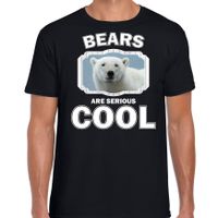 T-shirt bears are serious cool zwart heren - ijsberen/ witte ijsbeer shirt 2XL  -
