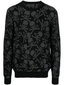 Philipp Plein pull en laine mélangée Skull & Bones - Noir