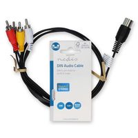 Nedis CAGL20400BK10 audio kabel 1 m DIN (5-pin) 4 x RCA Zwart - thumbnail