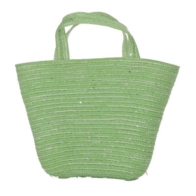 Paasmandje met hengsels groen 22 cm