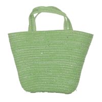 Paasmandje met hengsels groen 22 cm - thumbnail