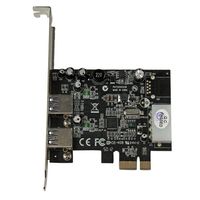 StarTech.com 2-poorts PCI Express (PCIe) SuperSpeed USB 3.0-kaartadapter met UASP LP4-voeding - thumbnail
