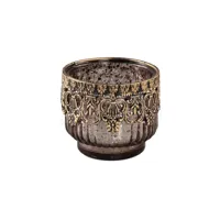 PTMD Waxinelichthouder Decoritz Brons 8cm PTMD Waxinelichthouder Decoritz Brons 8cm